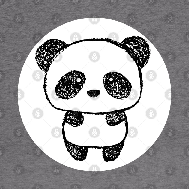 Cute Baby Panda Drawn with Charcoal #3 - 1000Pandas by Amanda Farrell by 1000 Pandas